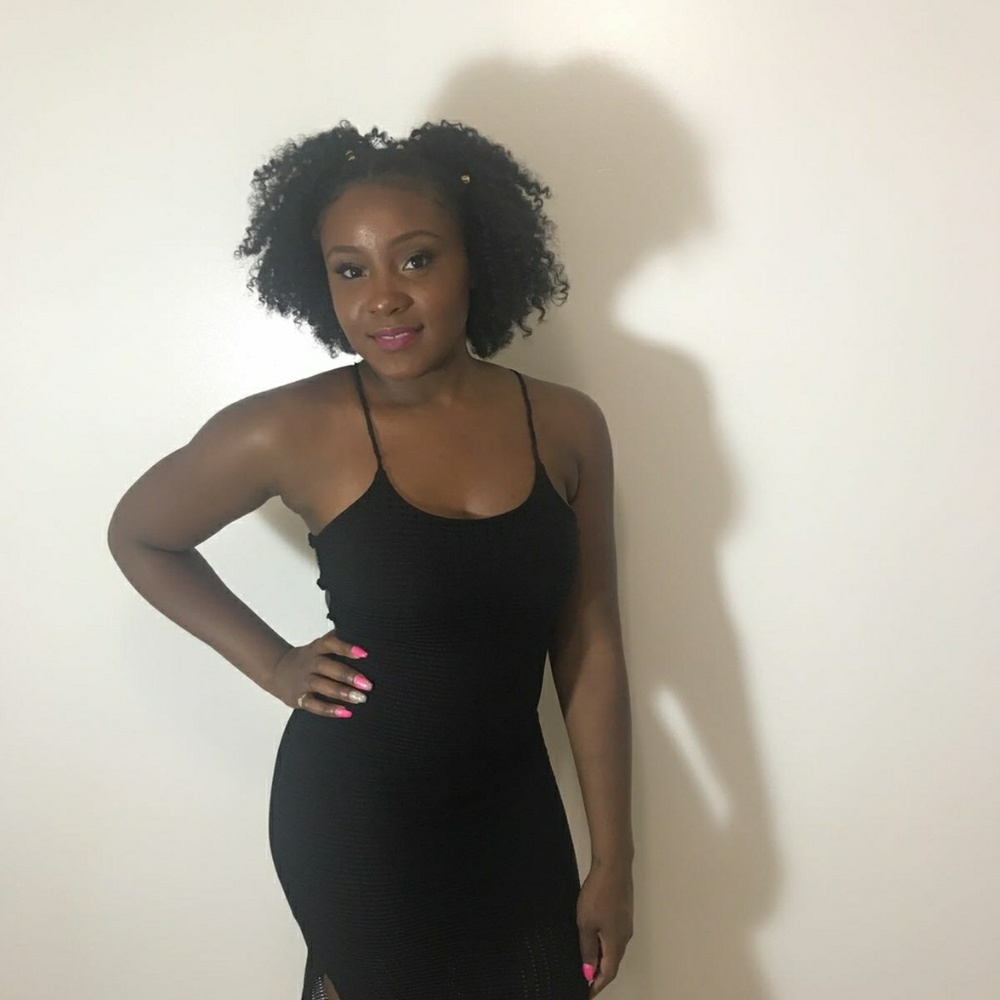 Black midi dress